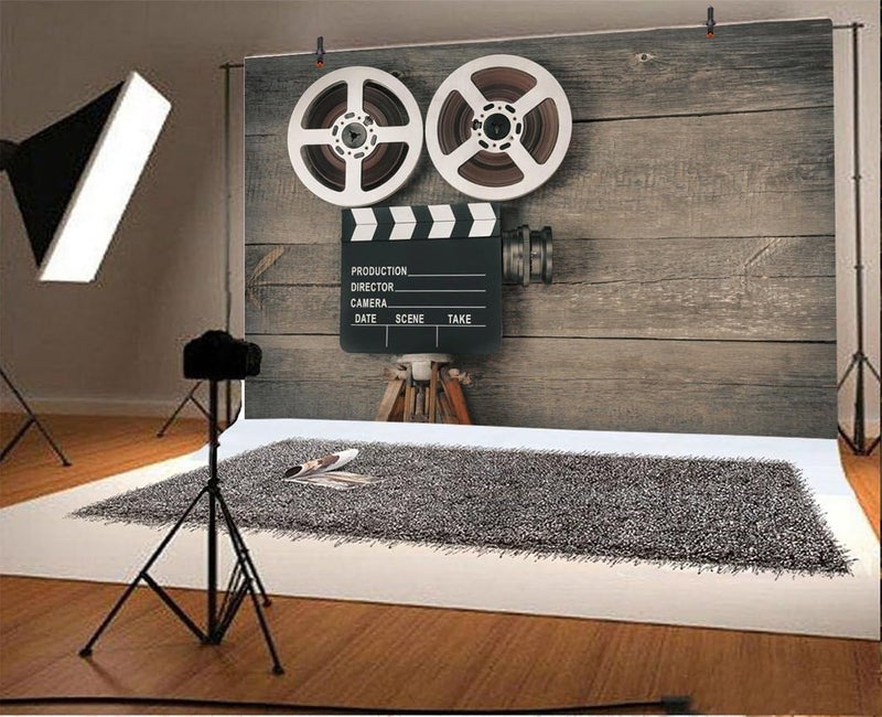 AOFOTO 7x5 قدم كاميرا فيلم قديمة على خلفية لوح خشبي ديكور حفلة موضوع فيلم ليلي عتيق لستوديو التصوير لافتة Props من الفينيل - Image 4